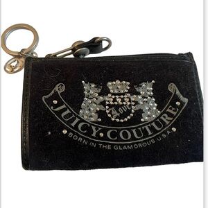 Juicy Couture Change Purse Brown Bling Front